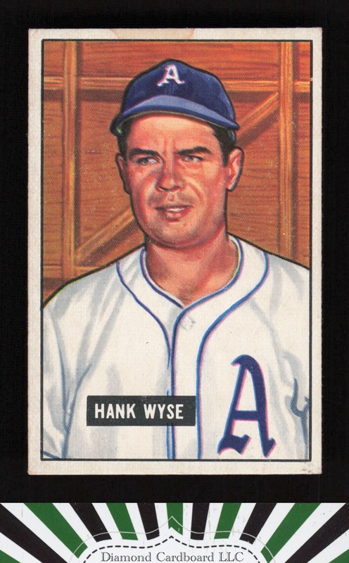 1951 Bowman #192 Hank Wyse EX (Stain), front