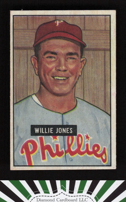 1951 Bowman #112 Willie Jones VGEX, front