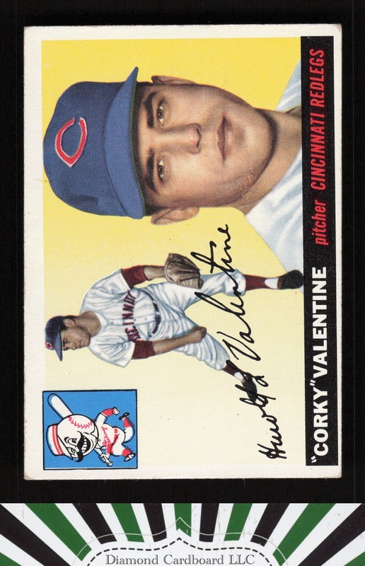 1955 Topps #44 Corky Valentine VGEX l, front
