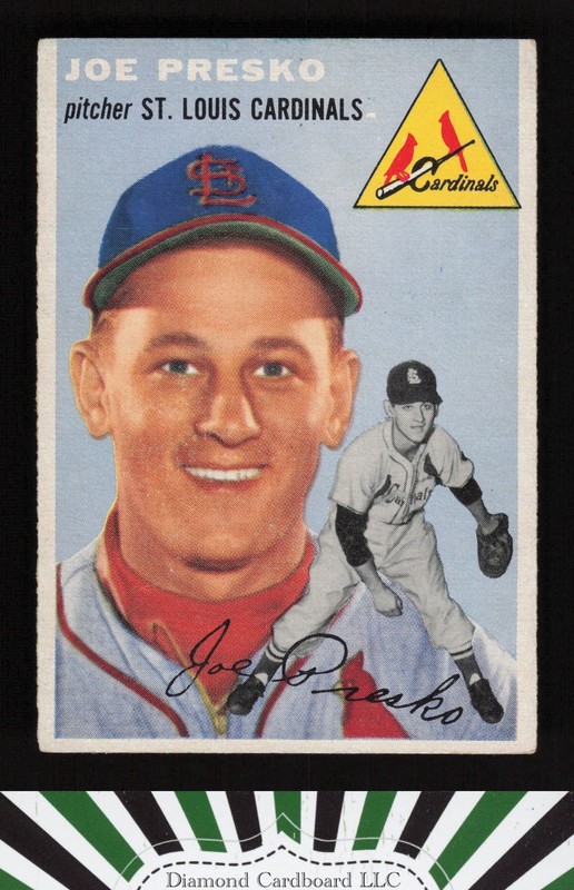 1954 Topps #135 Joe Presko VGEX+ f, front