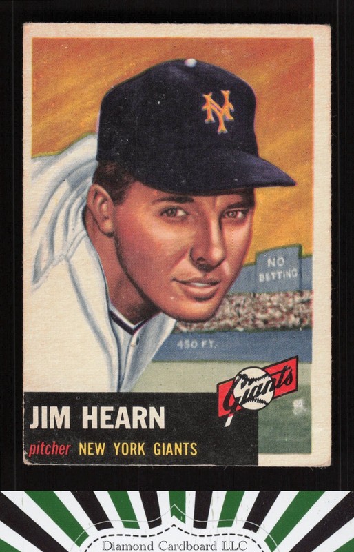 1953 Topps #38 Jim Hearn VG f, front