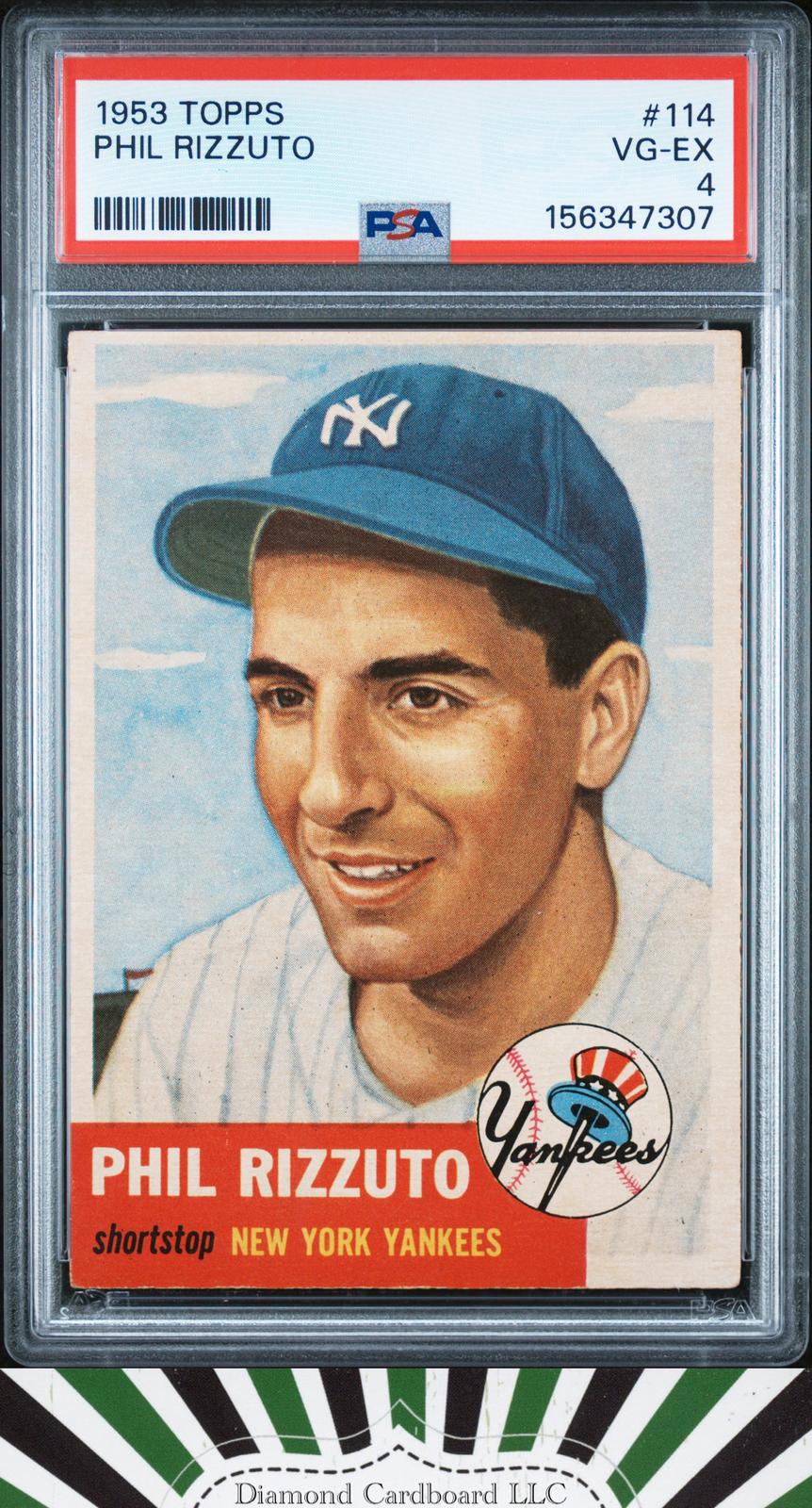 1953 Topps #114 Phil Rizzuto PSA 4, front