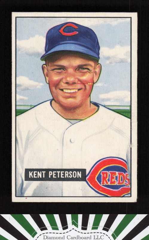 1951 Bowman #215 Kent Peterson EX, front