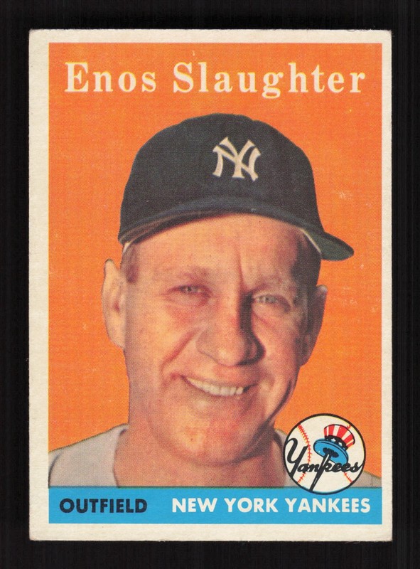1958 Topps #142 Enos Slaughter VGEX+ g, front