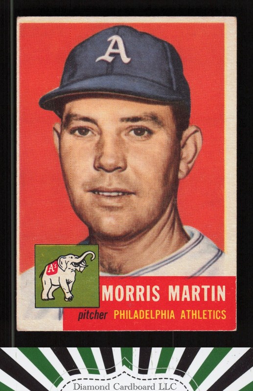 1953 Topps #227 Morris Martin VGEX d, front