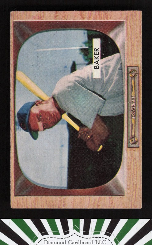1955 Bowman #7 Gene Baker VG, front