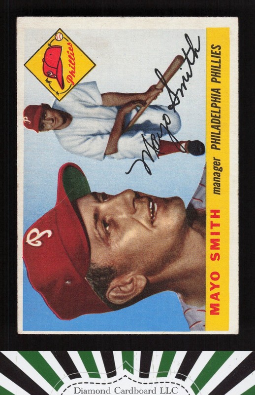 1955 Topps #130 Mayo Smith VG g, front