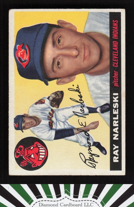 1955 Topps #160 Ray Narleski VGEX b, front