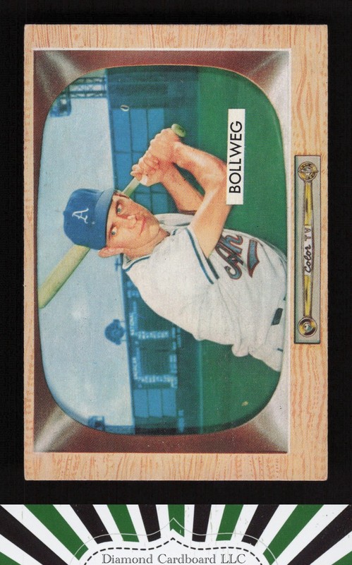 1955 Bowman #54 Don Bollweg EX, front