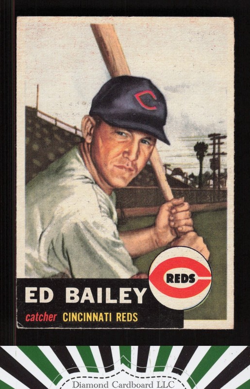 1953 Topps #206 Ed Bailey VG+ c, front