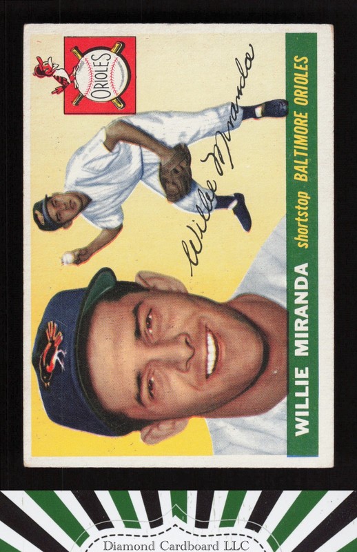 1955 Topps #154 Willie Miranda VGEX+ f, front