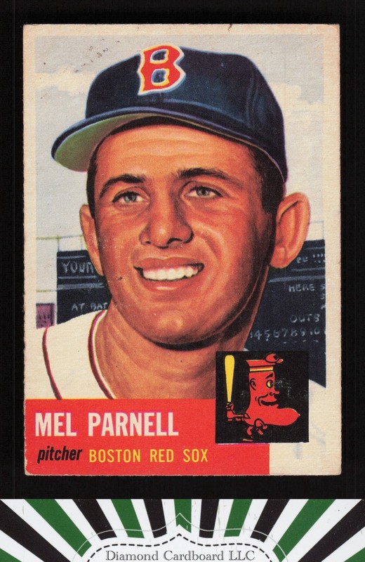 1953 Topps #19 Mel Parnell VGEX b, front