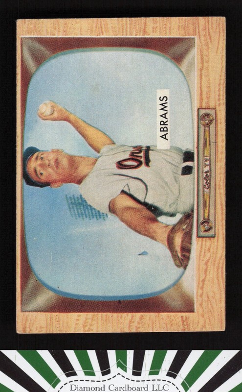 1955 Bowman #55 Cal Abrams VGEX+, front