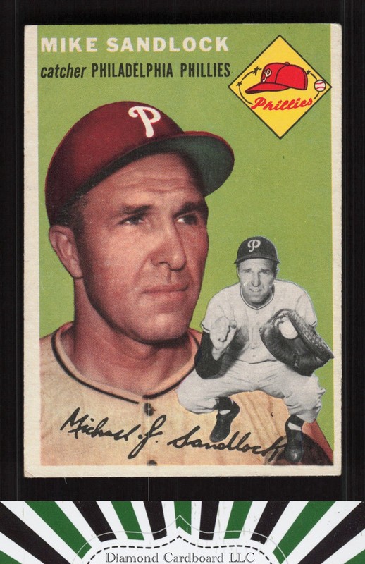 1954 Topps #104 Mike Sandlock VGEX+ d, front