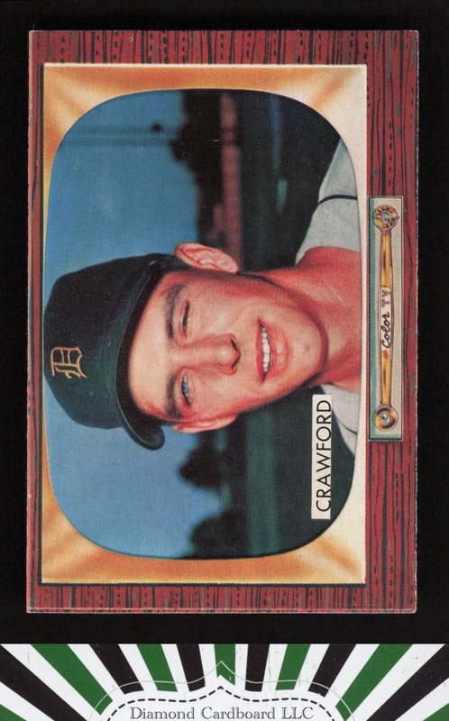 1955 Bowman #121 Rufus Crawford NM, front