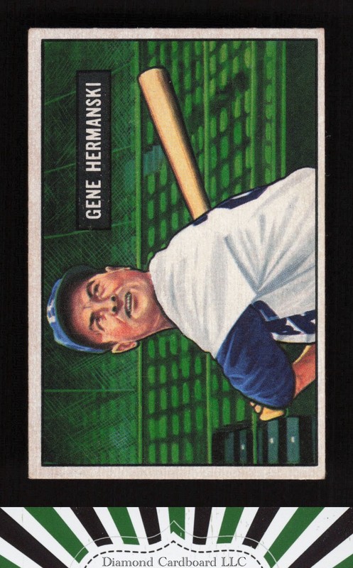 1951 Bowman #55 Gene Hermanski VGEX, front