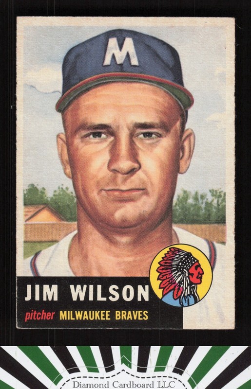 1953 Topps #208 Jim Wilson EXMT h, front