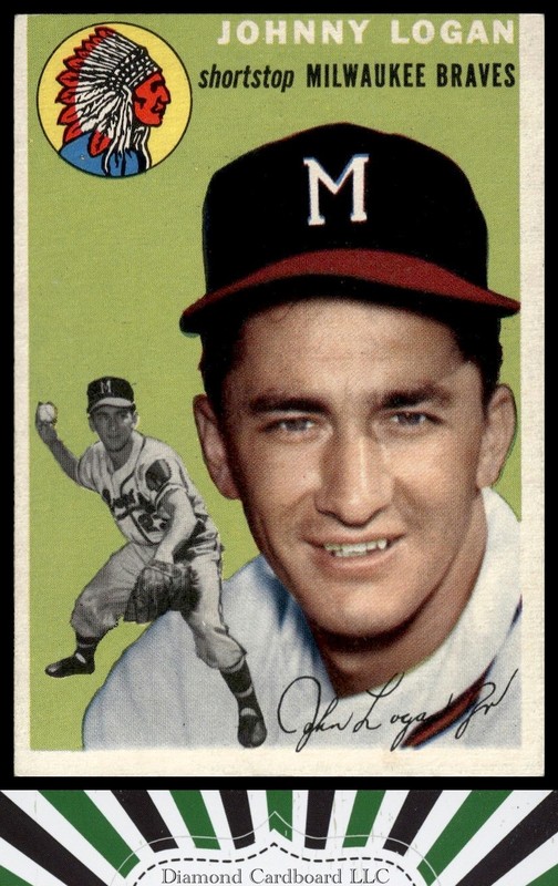 1954 Topps #122 Johnny Logan EXMT a, front