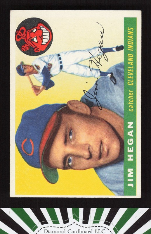 1955 Topps #7 Jim Hegan EX q, front