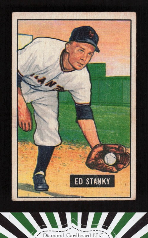 1951 Bowman #13 Eddie Stanky VG+, front