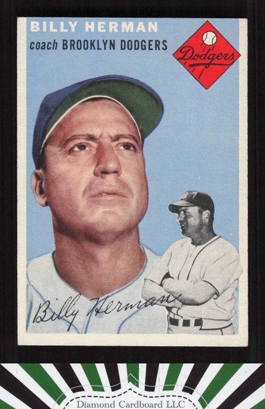 1954 Topps #86 Billy Herman EXMT n, front
