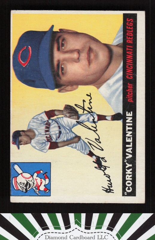 1955 Topps #44 Corky Valentine VGEX (MC) a, front