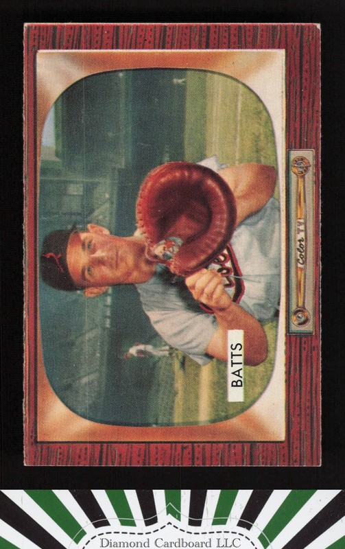 1955 Bowman #161 Matt Batts EX, front