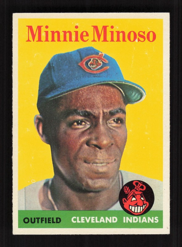1958 Topps #295 Minnie Minoso NM [GREAT EYE APPEAL] l, front