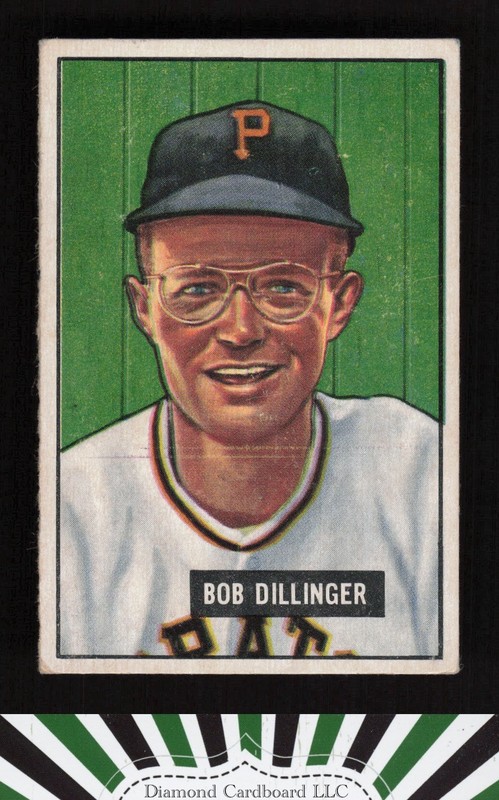 1951 Bowman #63 Bob Dillinger VGEX, front