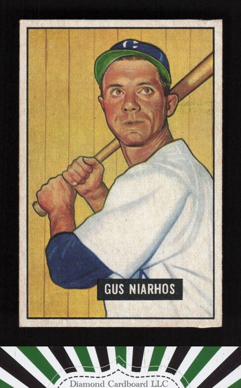 1951 Bowman #124 Gus Niarhos VG+ [CENTERED], front