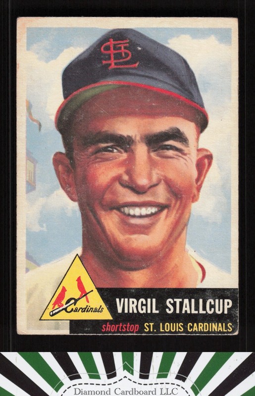 1953 Topps #180 Virgil Stallcup GD+ c, front