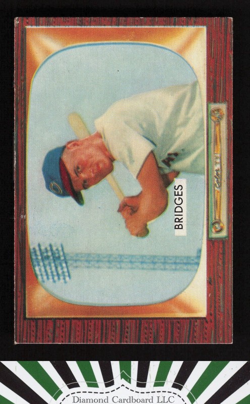 1955 Bowman #136 Rocky Bridges VGEX, front