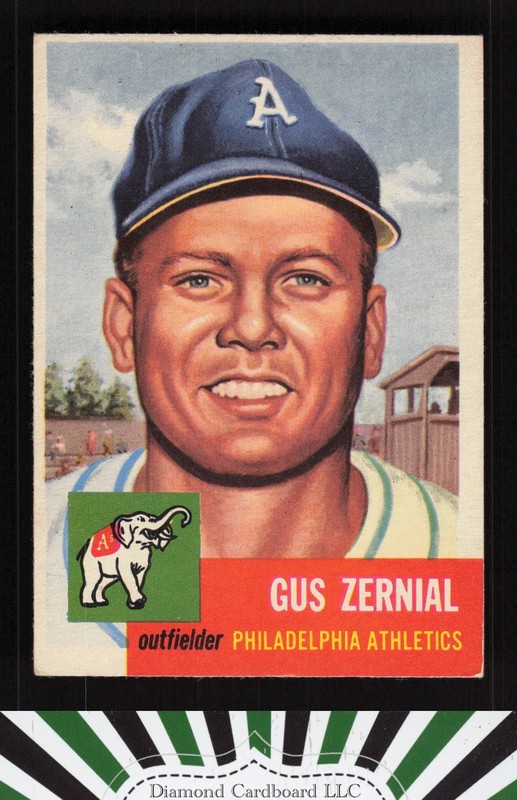1953 Topps #42 Gus Zernial VGEX g, front