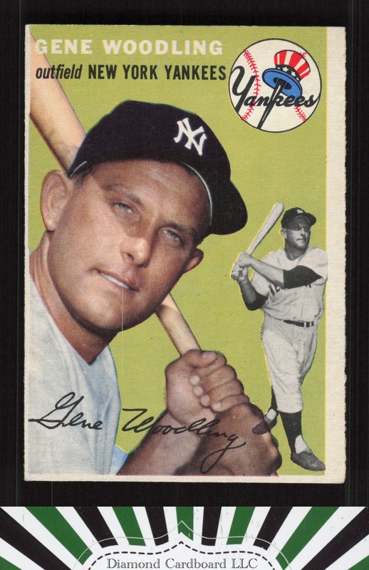1954 Topps #101 Gene Woodling EX k, front