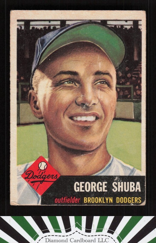 1953 Topps #34 George Shuba GD a, front