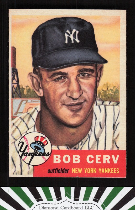 1953 Topps #210 Bob Cerv EX h, front