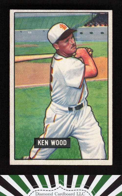 1951 Bowman #209 Ken Wood EX, front