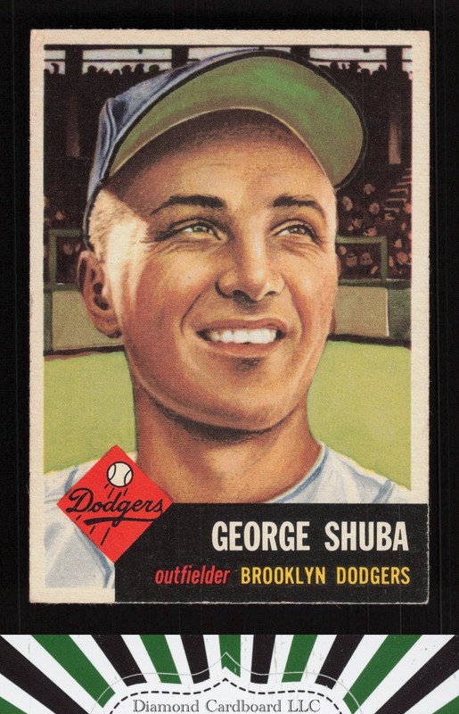 1953 Topps #34 George Shuba VGEX [CENTERED] b, front