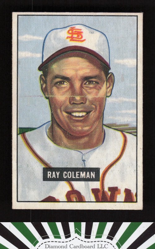 1951 Bowman #136 Ray Coleman VGEX+, front