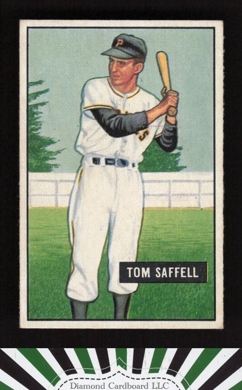 1951 Bowman #130 Tom Saffell VGEX+ [DEAD CENTERED], front