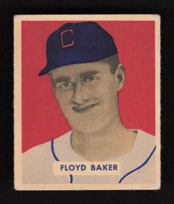 1949 Bowman #119 Floyd Baker GD, front