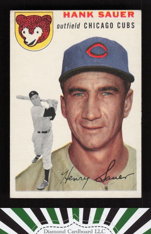 1954 Topps #4 Hank Sauer EX j, front