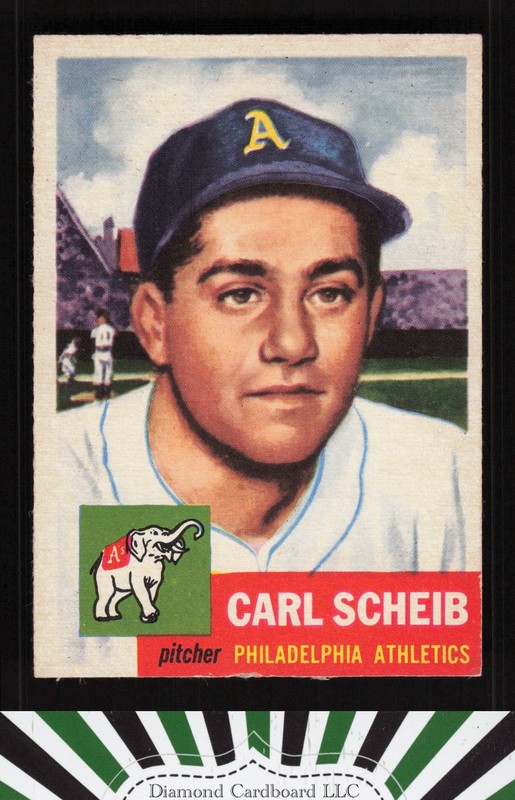 1953 Topps #57 Carl Scheib EX+ h, front