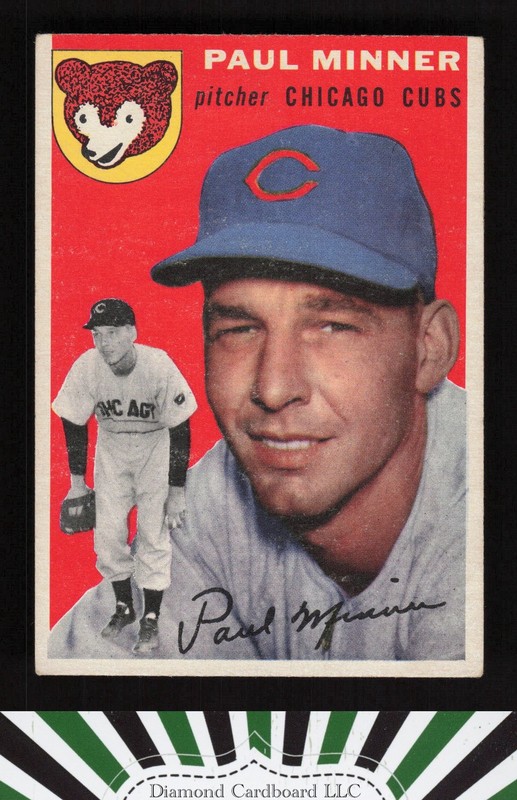 1954 Topps #28 Paul Minner VGEX [CENTERED] d, front