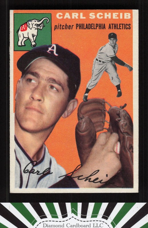1954 Topps #118 Carl Scheib EX+ m, front