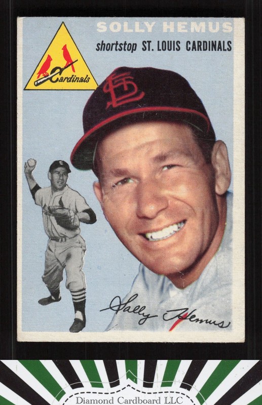1954 Topps #117 Solly Hemus VGEX m, front