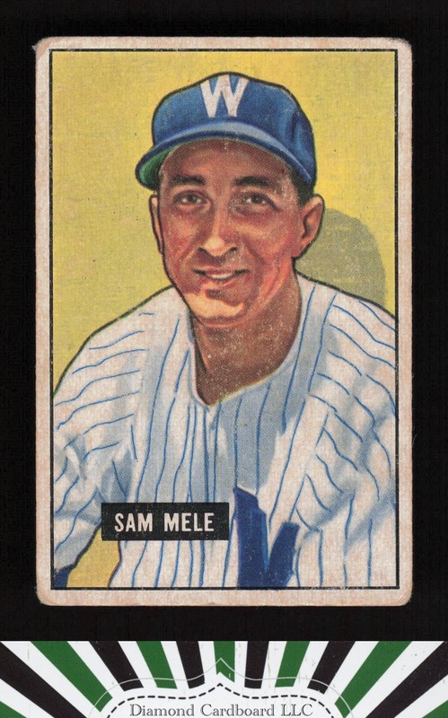 1951 Bowman #168 Sam Mele VG, front