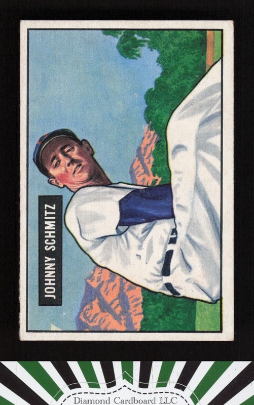 1951 Bowman #69 Johnny Schmitz VGEX+, front