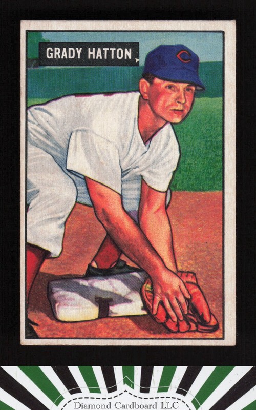 1951 Bowman #47 Grady Hatton VGEX, front