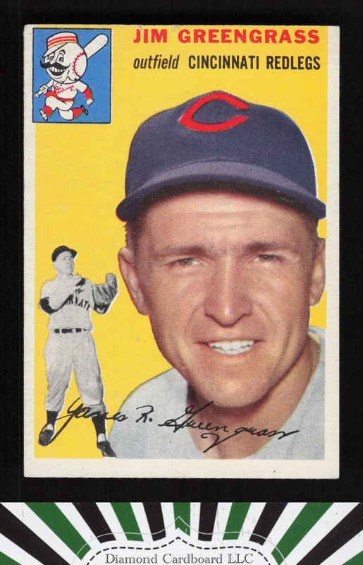 1954 Topps #22 Jim Greengrass EX k, front